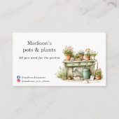 Carte De Visite Aquarelle du centre du jardin plante (Devant)