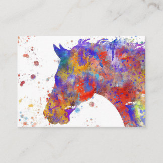 Carte De Visite Aquarelle du cheval