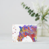 Carte De Visite Aquarelle du cheval (Debout devant)