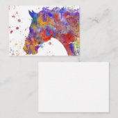 Carte De Visite Aquarelle du cheval (Devant / Derrière)