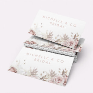 Carte De Visite Aquarelle Dusty Rose et Blush Convient à tous