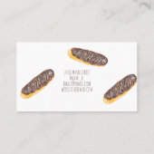 Carte De Visite Aquarelle Eclair Donuts Boulangerie Peint À La Mai (Dos)