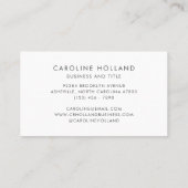 Carte De Visite Aquarelle élégant Fruit citron professionnel  (Dos)