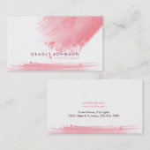 Carte De Visite Aquarelle Elegant Simple Splatz Abstrait (Devant / Derrière)