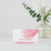 Carte De Visite Aquarelle Elegant Simple Splatz Abstrait (Debout devant)