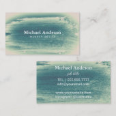 Carte De Visite Aquarelle élégante (Devant / Derrière)
