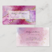 Carte De Visite aquarelle élégante (Devant / Derrière)