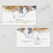 Carte De Visite Aquarelle Élégante d'alcool liquide (Devant / Derrière)