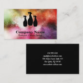 Carte De Visite Aquarelle élégante de service de nettoyage (Devant / Derrière)