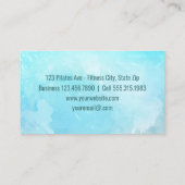 Carte De Visite Aquarelle élégante de turquoise de l'instructeur | (Dos)