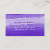 Carte De Visite Aquarelle Élégante Minimale Subtile Purple Splatte (Dos)