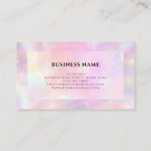 Carte De Visite Aquarelle élégante rose feminine girly Holographiq (Dos)