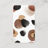 Carte De Visite Aquarelle | EMPREINTE DE LÉOPARD | ABSTRAIT (Dos)