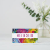 Carte De Visite Aquarelle en gras Abstrait personnalisé (Debout devant)