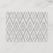 Carte De Visite Aquarelle en pastel aztèque grise Ikat doucement (Dos)