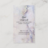 Carte De Visite Aquarelle en quartz minéral cristal (Dos)