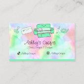 Carte De Visite Aquarelle en vinyle arc-en-ciel (Dos)