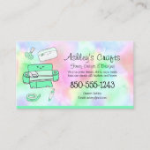 Carte De Visite Aquarelle en vinyle arc-en-ciel (Devant)