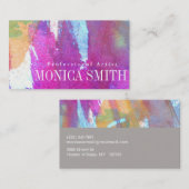 Carte De Visite Aquarelle énervée (Devant / Derrière)