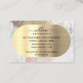 Carte De Visite Aquarelle et marbre Pierre Faux Parties scintillan (Dos)