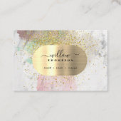 Carte De Visite Aquarelle et marbre Pierre Faux Parties scintillan (Devant)