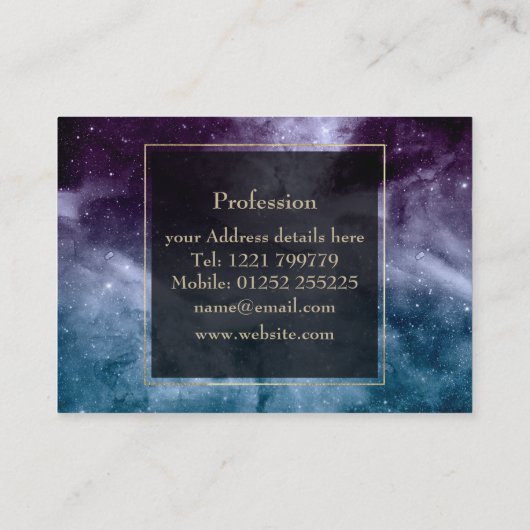 Carte De Visite Aquarelle et nébuleuse conception abstraite (Dos)