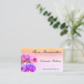 Carte De Visite Aquarelle et orchidées Événements Style Beauté Des (Debout devant)