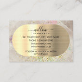 Carte De Visite Aquarelle et pierre naturelle Faux Parties scintil (Dos)