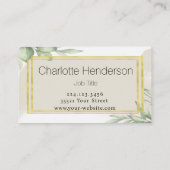 Carte de visite aquarelle eucalyptus (Dos)