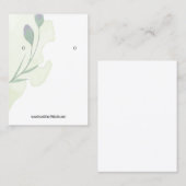 Carte De Visite Aquarelle Eucalyptus Kraft Écran d'oreille Logo (Devant / Derrière)