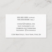 Carte De Visite Aquarelle Eucalyptus & Pine Sage & Gold (Dos)