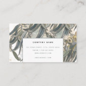 Carte De Visite Aquarelle Eucalyptus Verdure Feuille (Dos)
