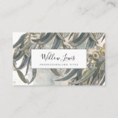Carte De Visite Aquarelle Eucalyptus Verdure Feuille (Devant)