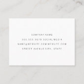 Carte De Visite Aquarelle Expressive Colorée (Dos)