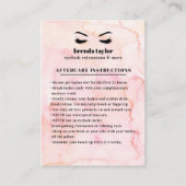 Carte De Visite Aquarelle Eyelash Browbar Instructions pour les so (Devant)
