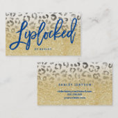 Carte De Visite Aquarelle faite sur commande de léopard de parties (Devant / Derrière)