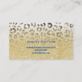 Carte De Visite Aquarelle faite sur commande de léopard de parties (Dos)