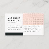 Carte De Visite Aquarelle Fashion Illustration de cheveux Business (Dos)