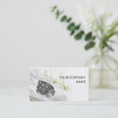 Carte De Visite Aquarelle Faune Nature Tortue des forêts (Debout devant)