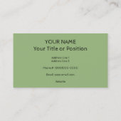 Carte De Visite Aquarelle Faune Nature Tortue des forêts (Dos)