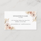 Carte De Visite Aquarelle féminine rose pâle (Dos)