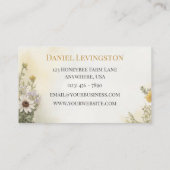 Carte De Visite Aquarelle Ferme d'apiculture Fleur sauvage (Dos)