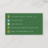 Carte De Visite Aquarelle feuillage tropical personnalisé (Dos)