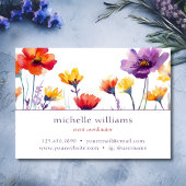 Carte De Visite Aquarelle Fleur Fleur sauvage botanique