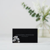 Carte De Visite Aquarelle Fleur sauvage Boho (Debout devant)