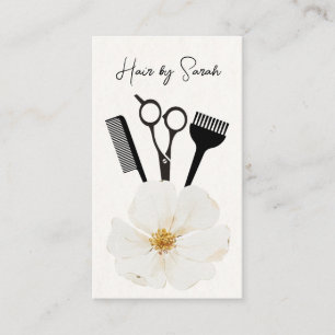 Carte De Visite aquarelle fleur vintage coiffeuse coiffeuse stylis