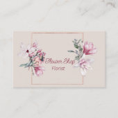Carte De Visite Aquarelle Fleuriste Boutique (Devant)