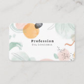 Carte De Visite Aquarelle Fleurs Abstraites (Devant)