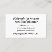 Carte De Visite Aquarelle Fleurs roses Fleurs de cerisier Fleur de (Dos)