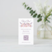 Carte De Visite Aquarelle Fleurs Roses-Mariages - Registre-enregis (Debout devant)